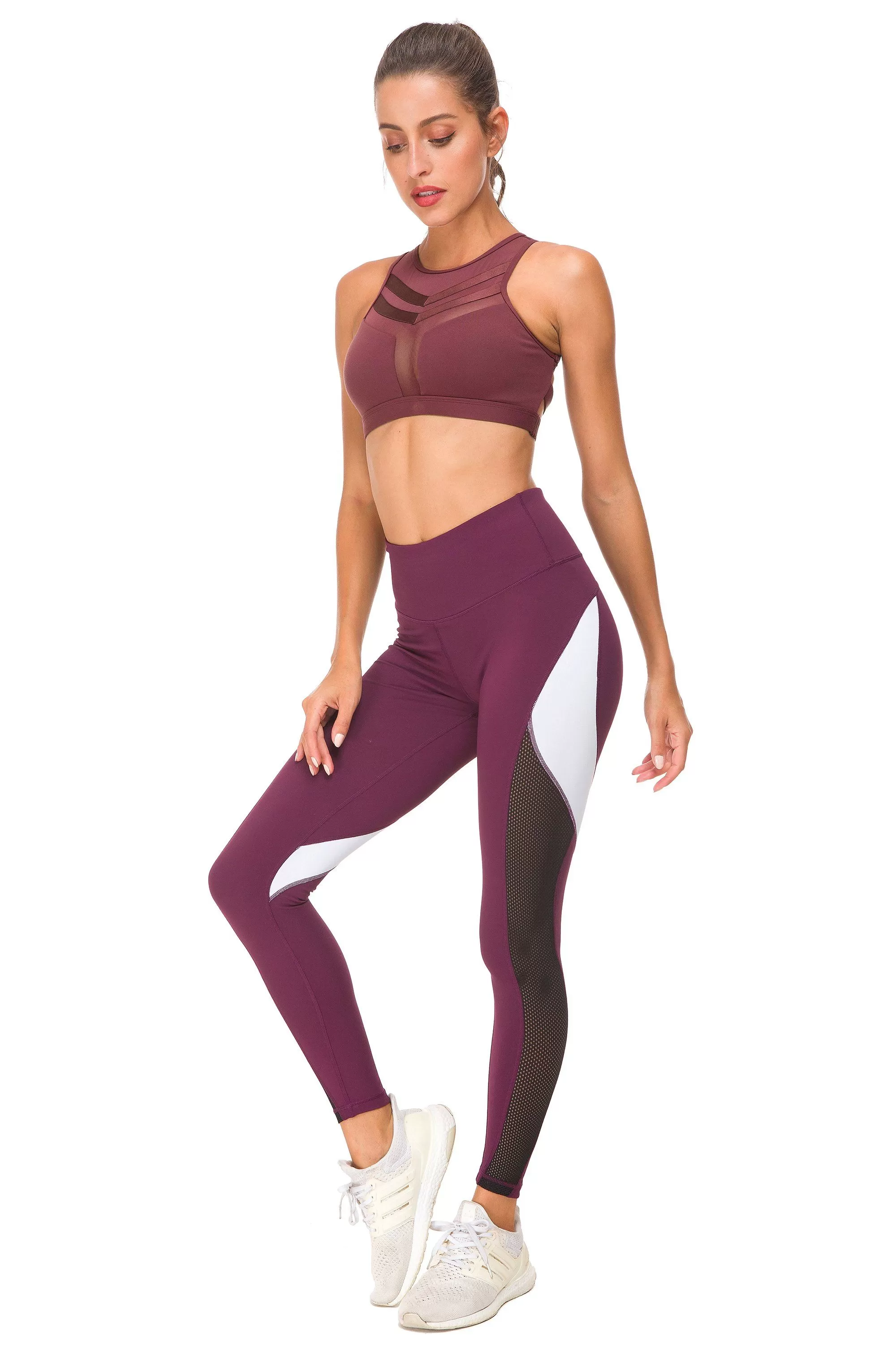 25” Mesh Workout Running Leggings 8030