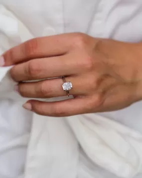 2ct cushion cut moissanite engagement ring