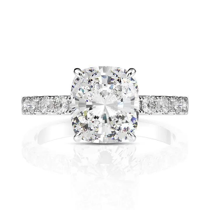 3.0 Carat Cushion Cut Engagement Ring