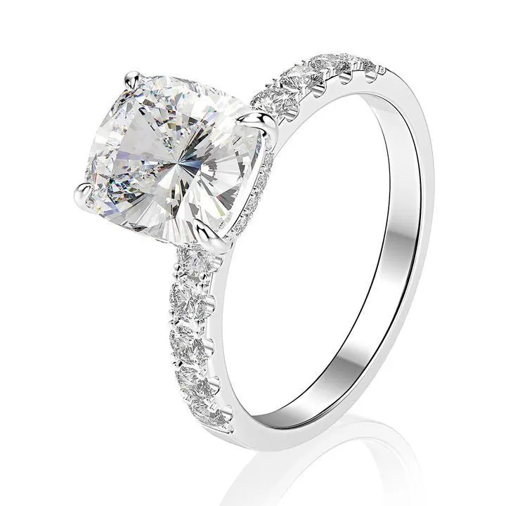 3.0 Carat Cushion Cut Engagement Ring