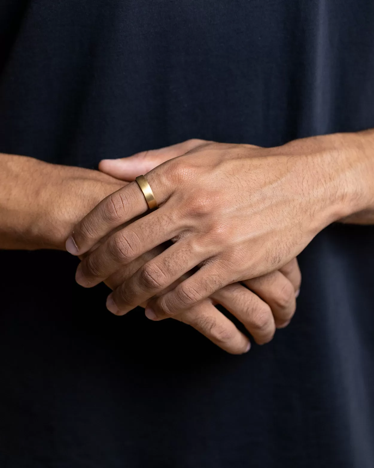 6mm Twisted full Gold-plated Titanium ring