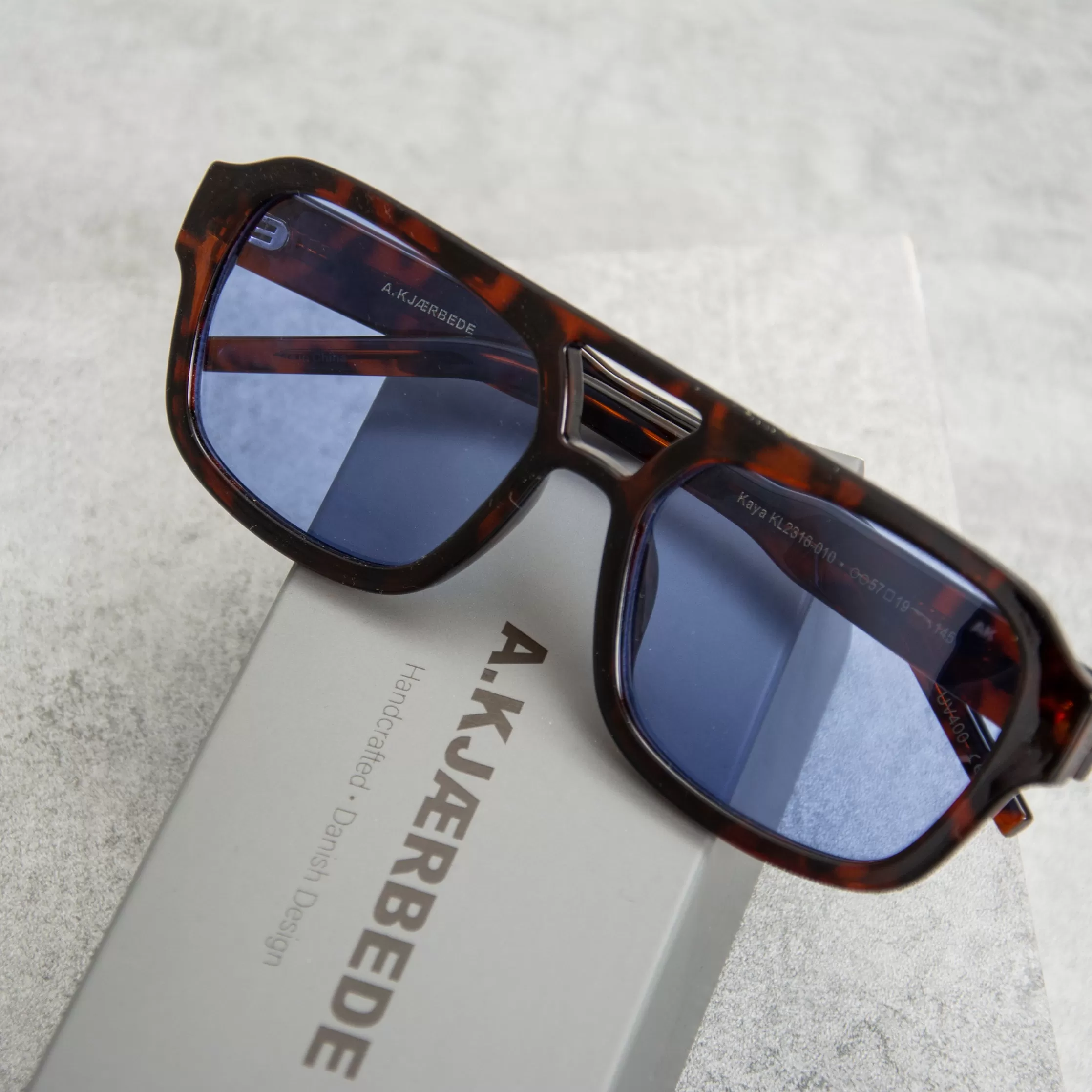 A Kjaerbede Kaya KL2316-010 Sunglasses - Demi Tortoise / Blue