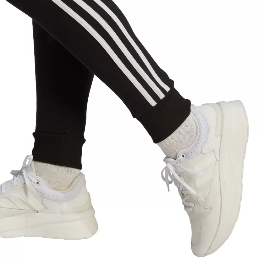 Adidas Women's sports trousers with 3-stripe cuff in light cotton IC8770 black-white