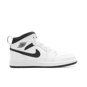 Air Jordan 1 Mid (PS) - White/Black