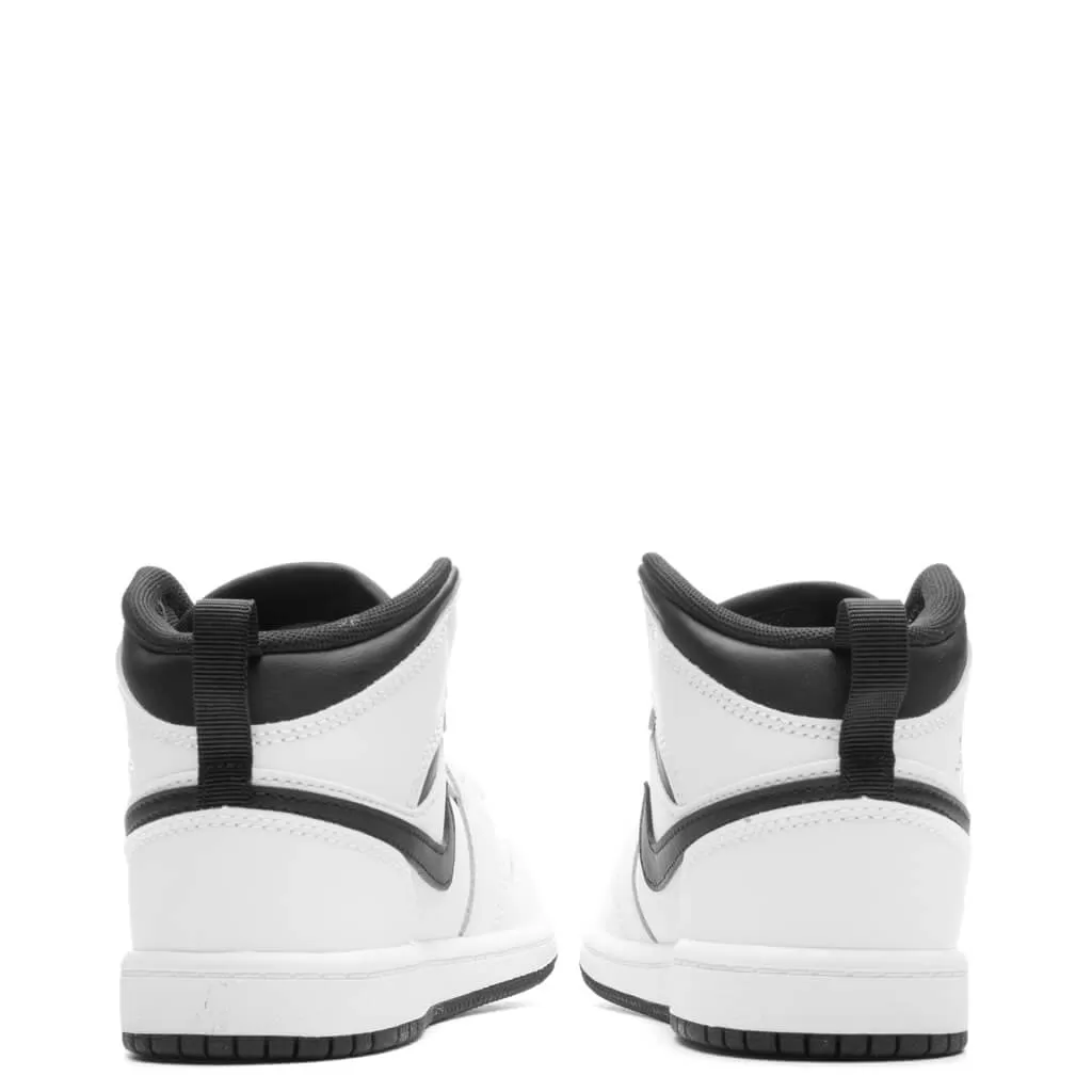 Air Jordan 1 Mid (PS) - White/Black