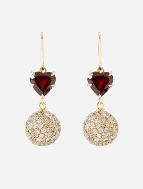 Amore Diamond Ball Earrings