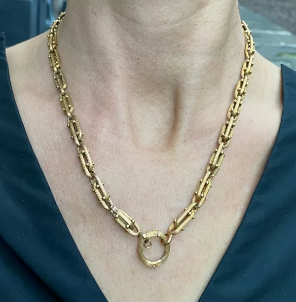 Antique Fancy Link Chain Necklace