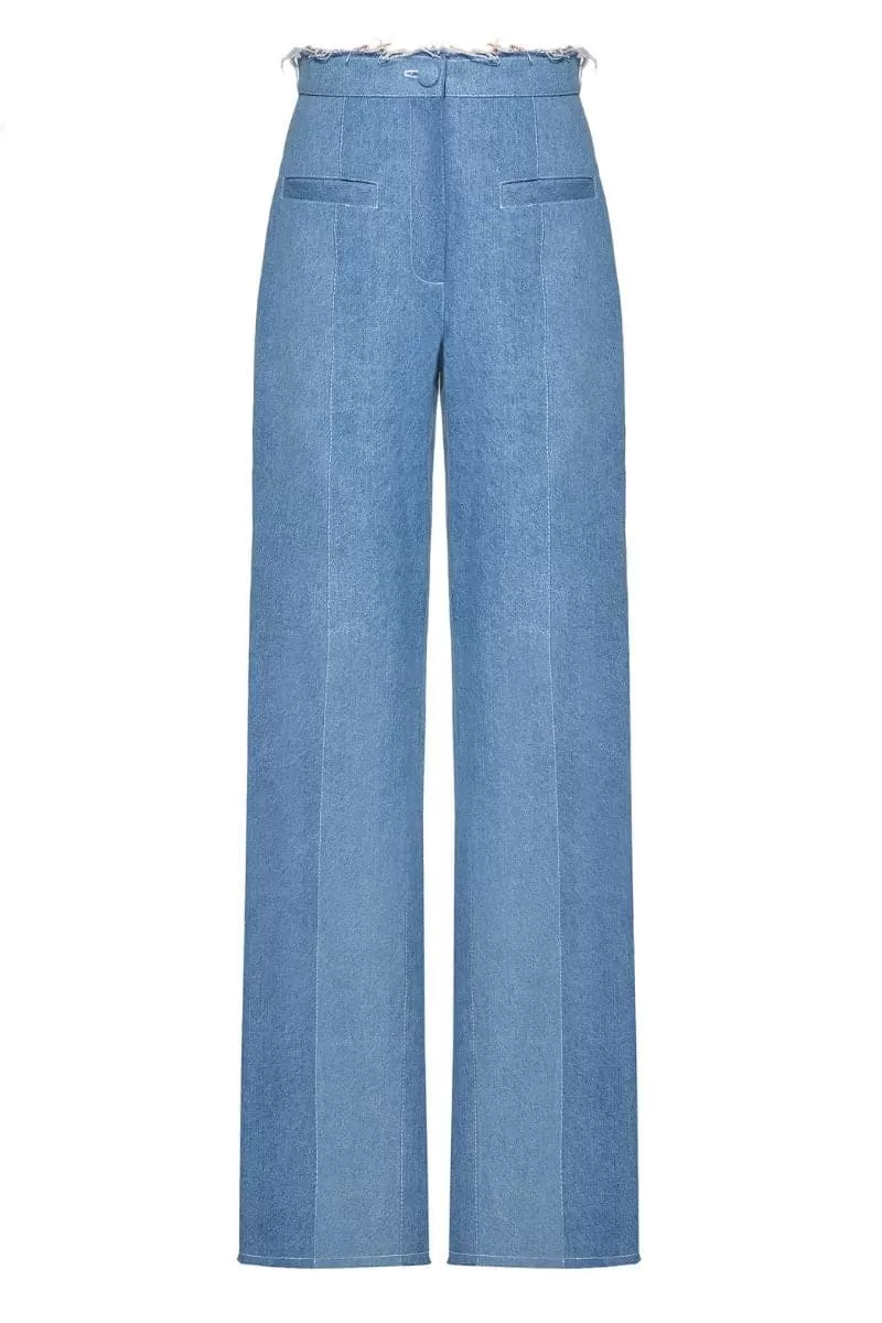 AQUA DENIM STRAIGHT PANTS