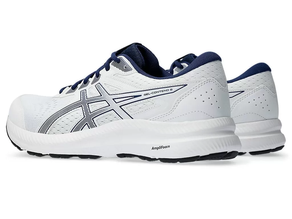 ASICS MEN'S GEL CONTEND 8 WHITE/BLUE