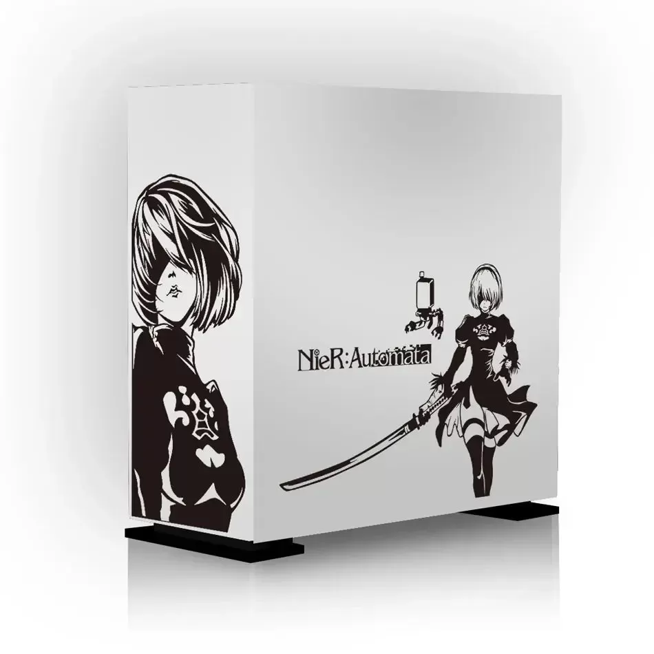 Automata ATX Gaming PC Case Sticker Middle Tower Computer Decorative Sticker Anime Removable Waterproof Sticker