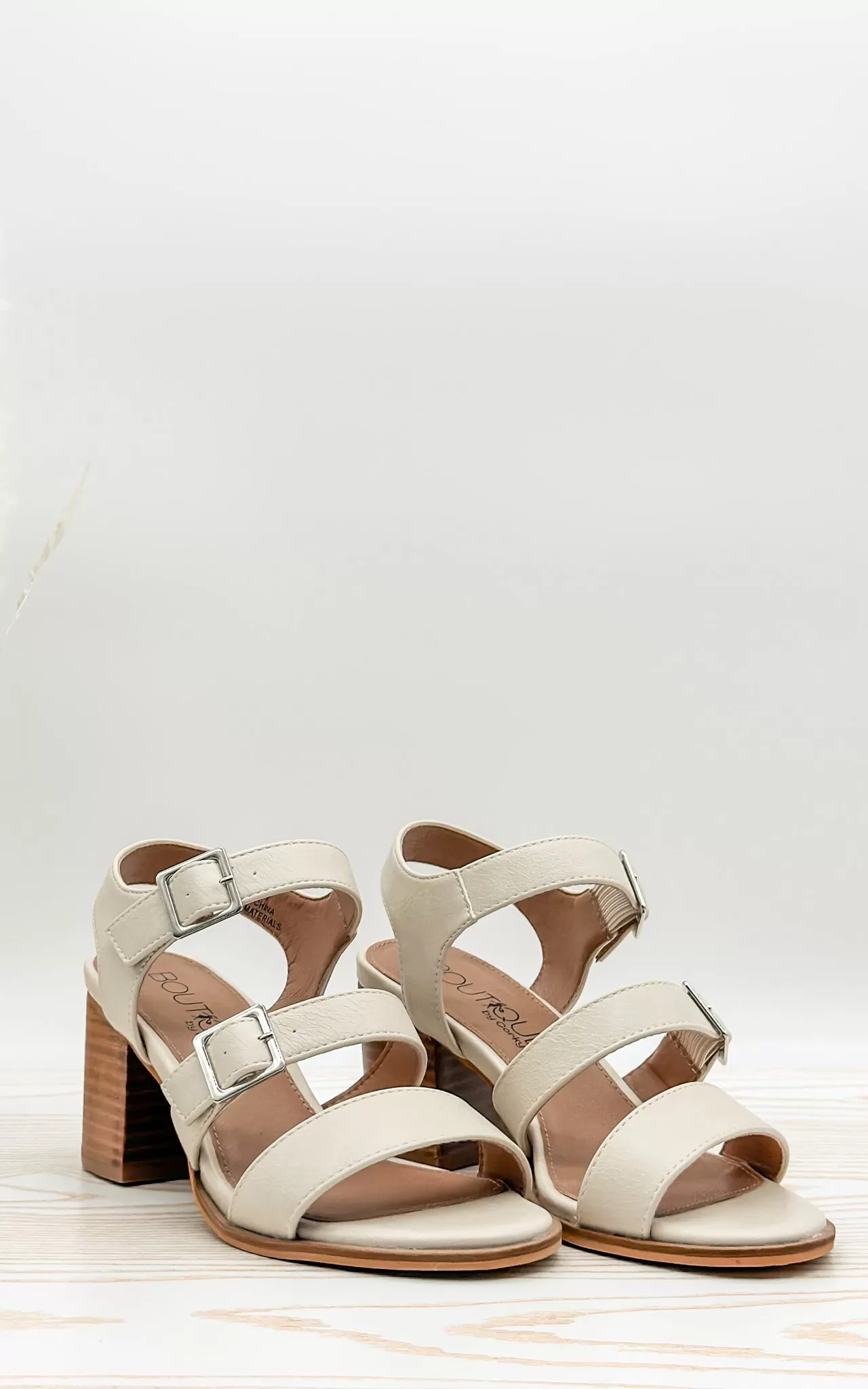 Banter Heeled Sandal in Cream