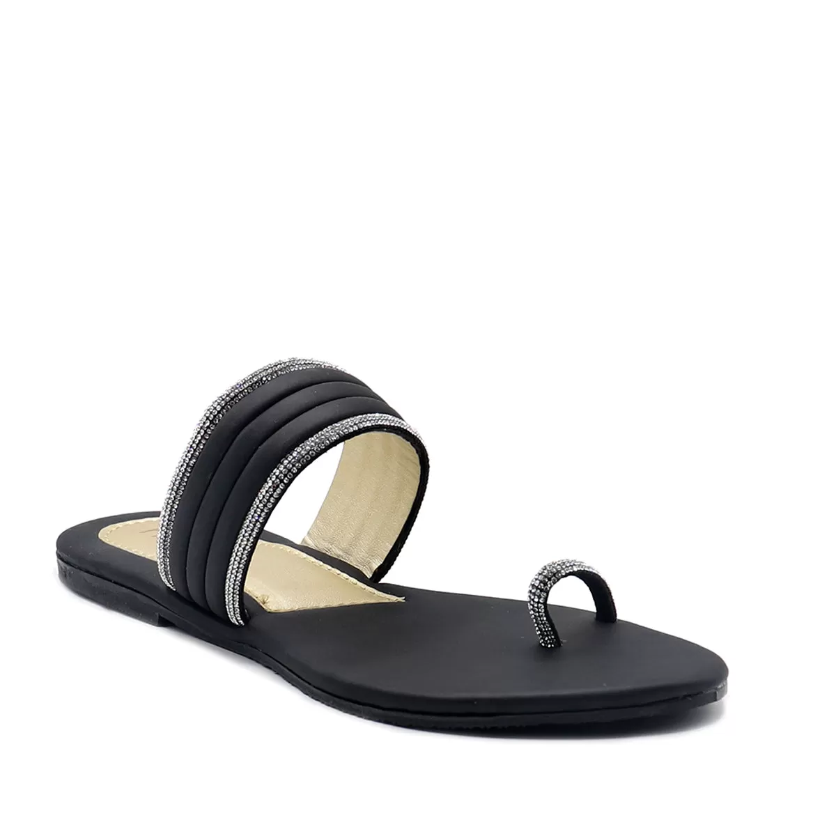 Black Casual Chappal 000389