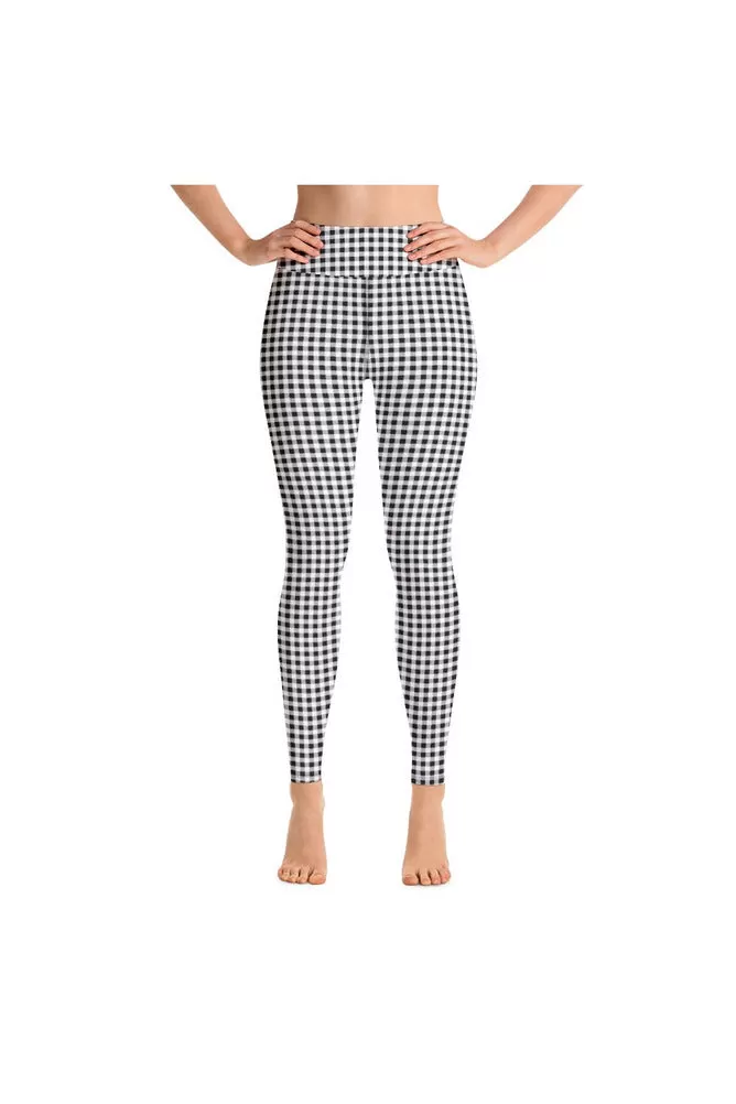 Black Gingham Yoga Leggings