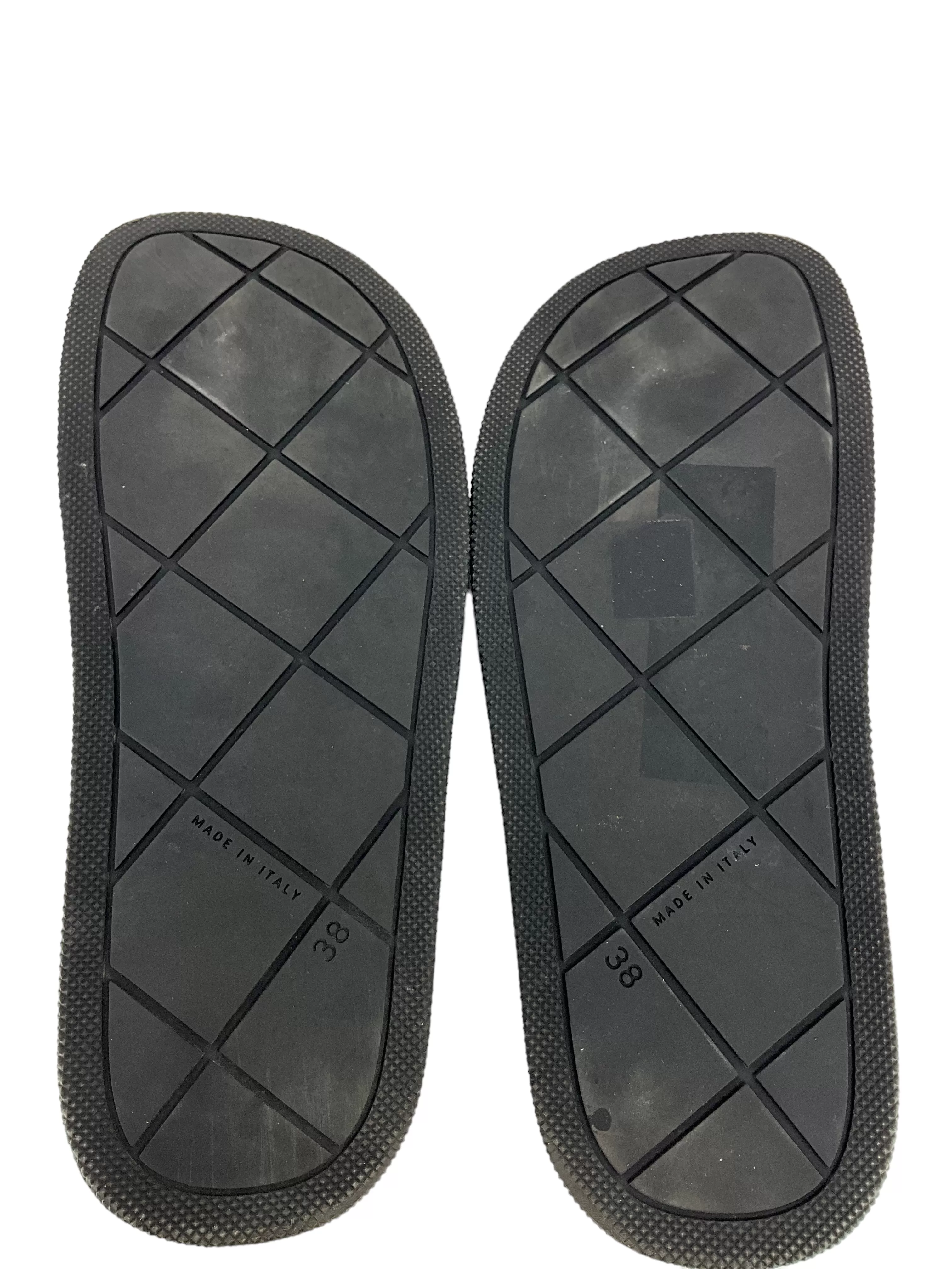 Bottega Veneta Black Rubber Slider Sandals Size 8