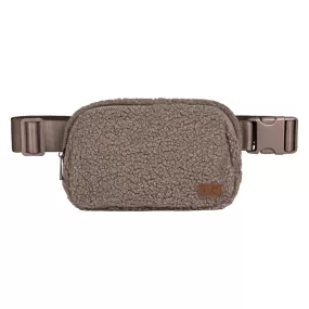 Brielle CC Sherpa Belt Bag Fanny Pack, Taupe