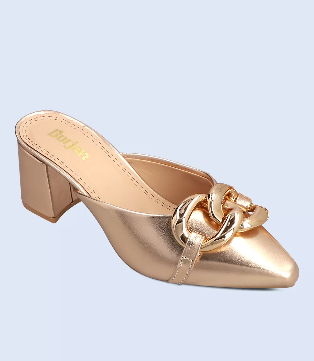 BW8368-CHAMPAGNE-Women Formal Mules