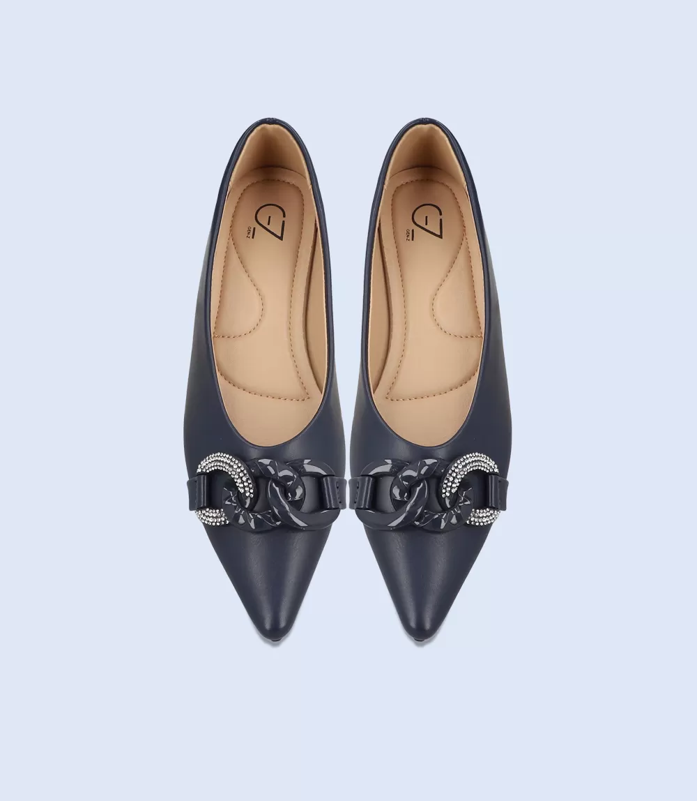 BW8478-NAVY-Women Casual Pumps