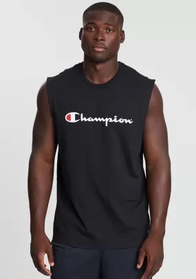 Champion Script Sport Singlet <br> AW8VN BLK