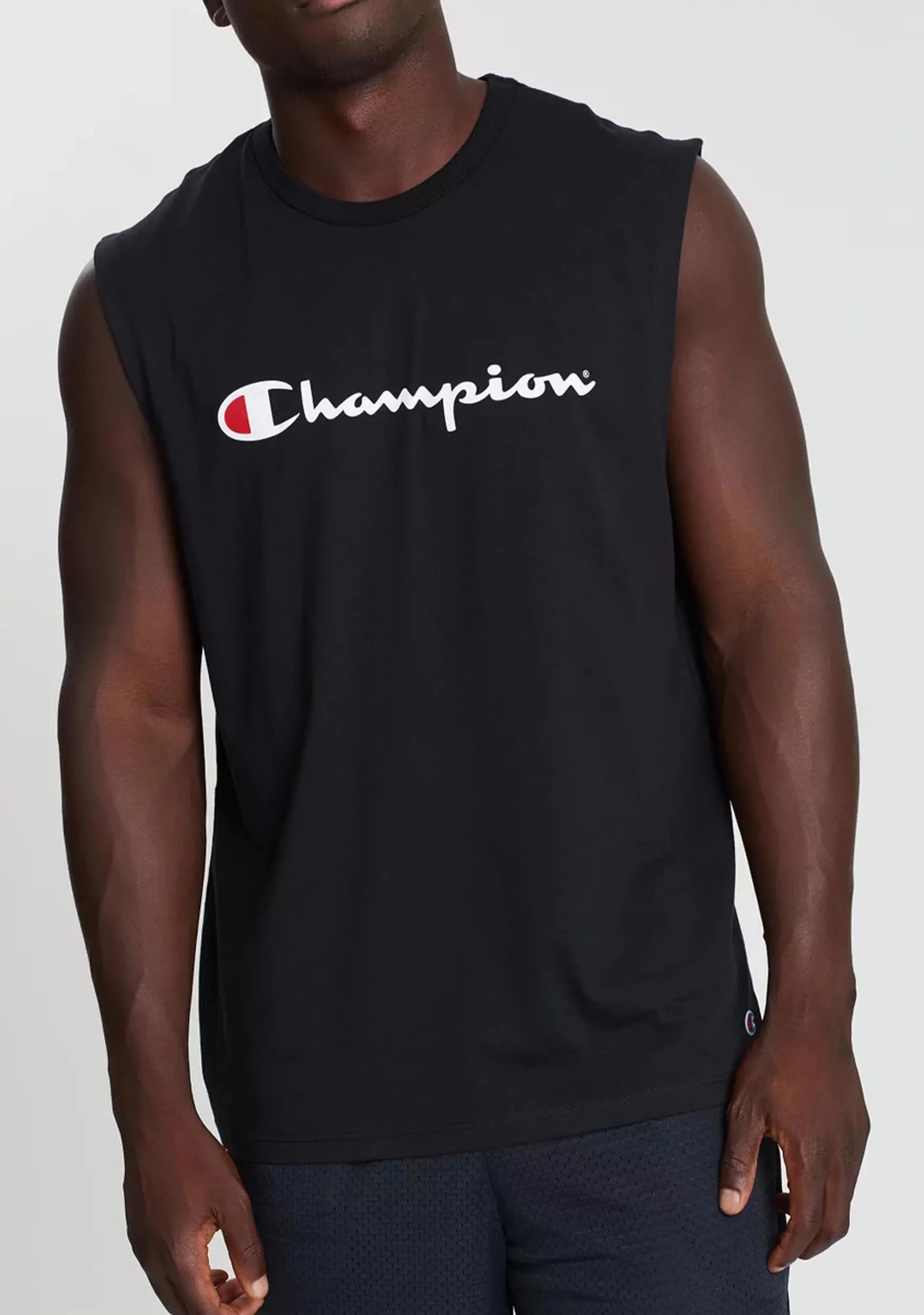 Champion Script Sport Singlet <br> AW8VN BLK