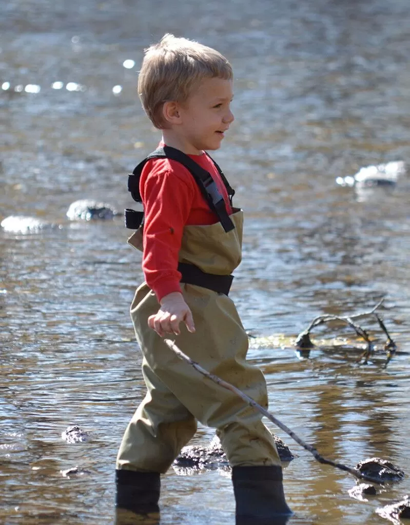 Children's Breathable Waders, Tan