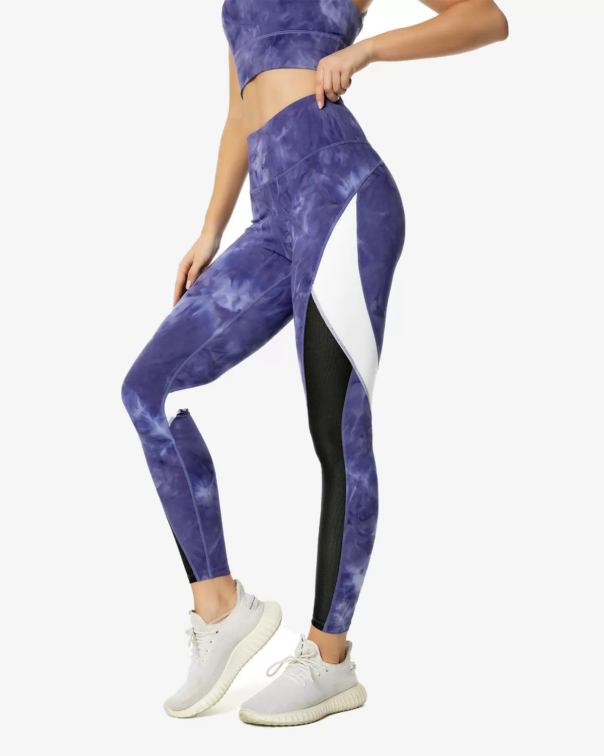 Color Blocking Mesh Workout Leggings