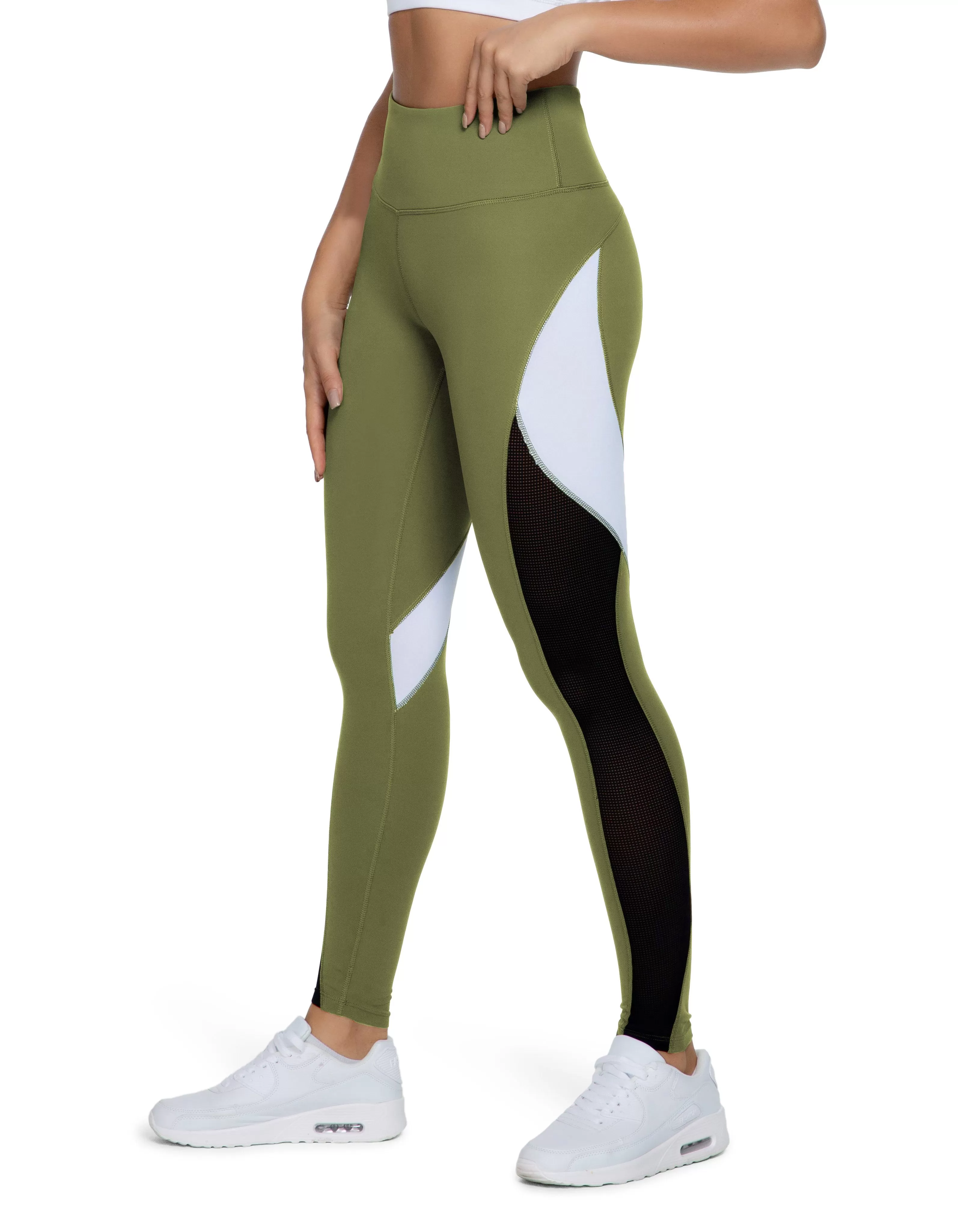 Color Blocking Mesh Workout Leggings