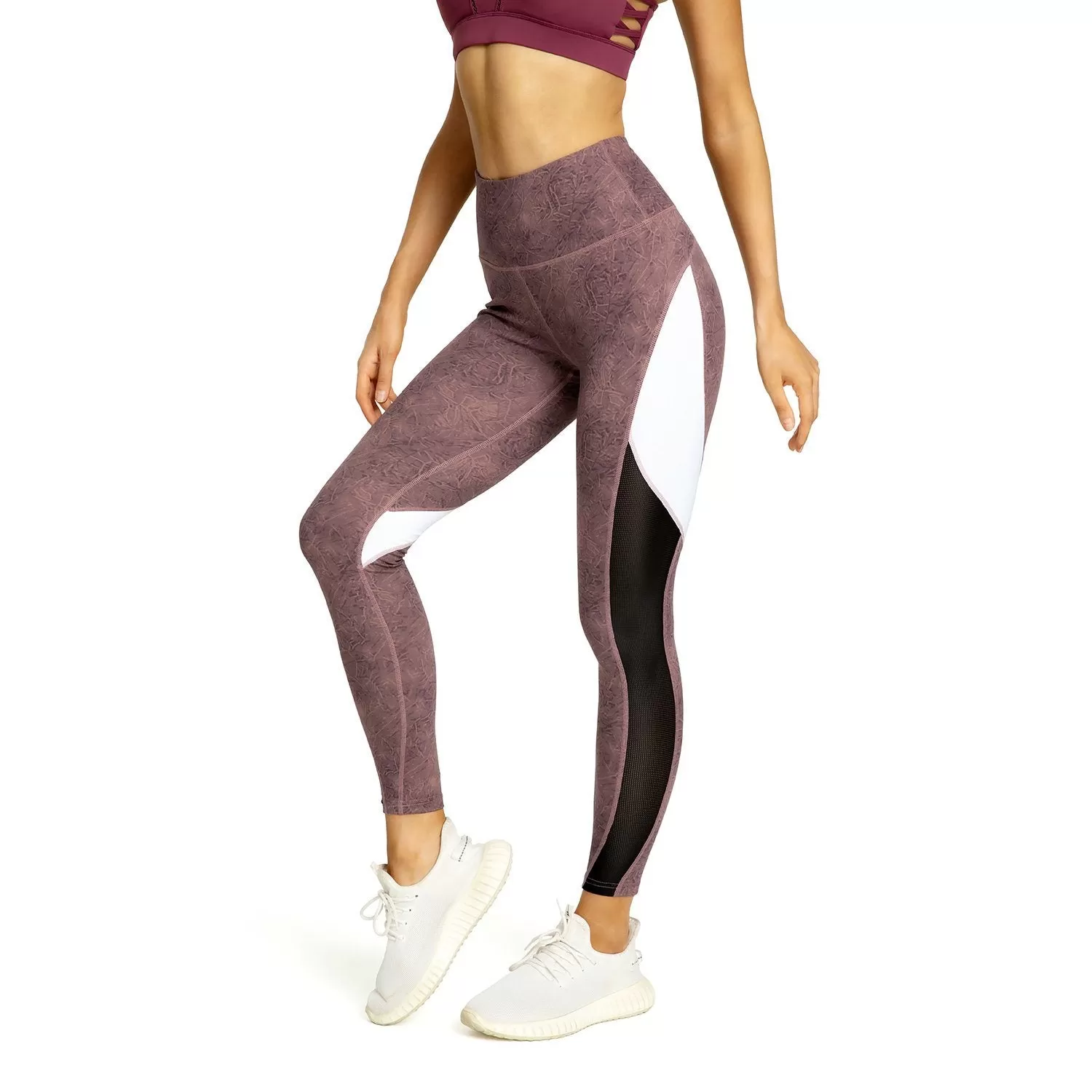 Color Blocking Mesh Workout Leggings