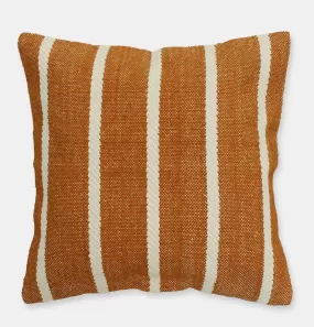 Cotton Cushion in Rust and Cream Stripe – 45 cm