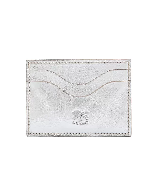 Cowhide Card Case (Silver)