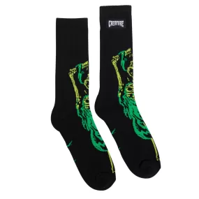 Creature Psychrofice Crew Socks Black 9-11