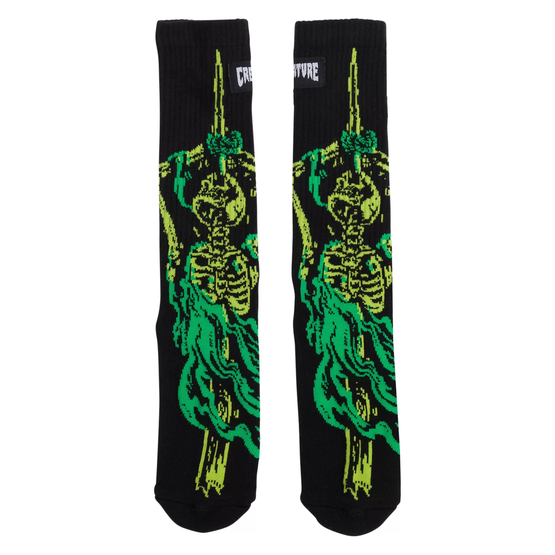 Creature Psychrofice Crew Socks Black 9-11