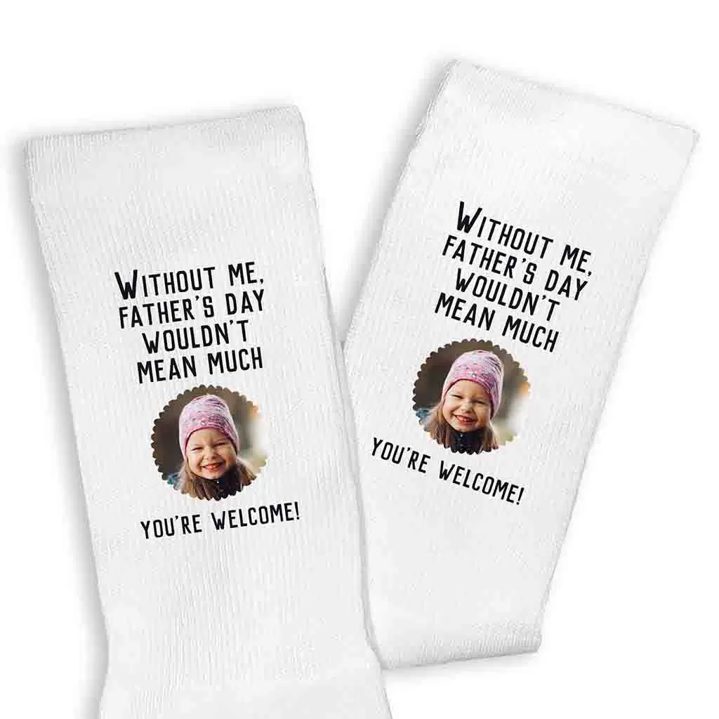 Customized Photo Crew Socks for Father’s Day Gift