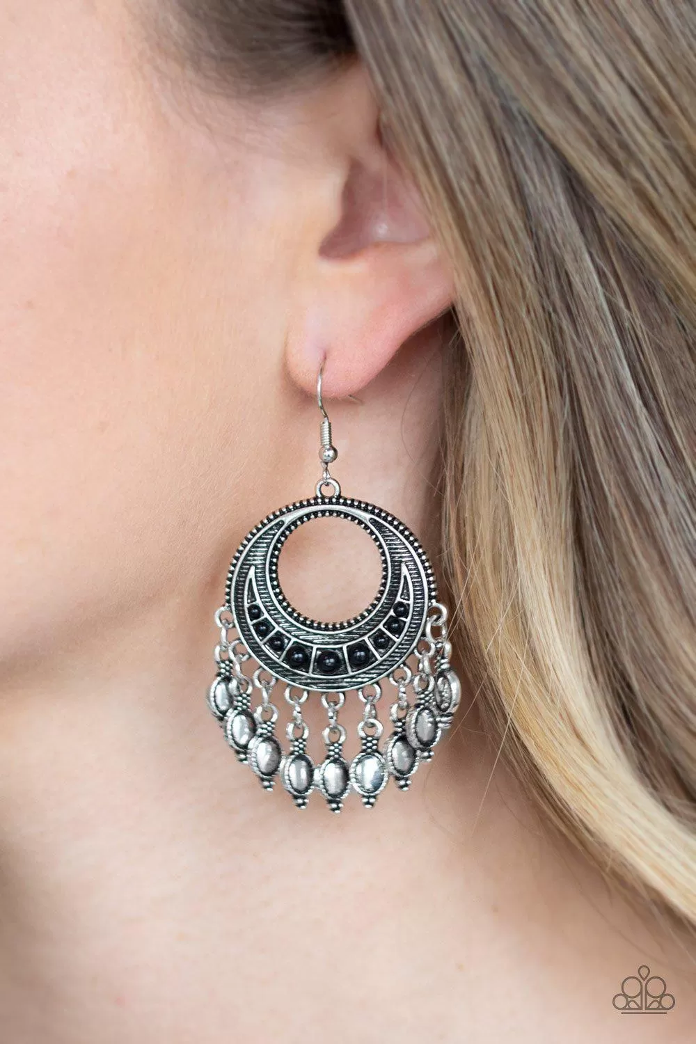 Desert Divinity Black Earrings - Paparazzi Accessories