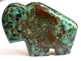 Down to Earth Chrysocolla Buffalo Carving