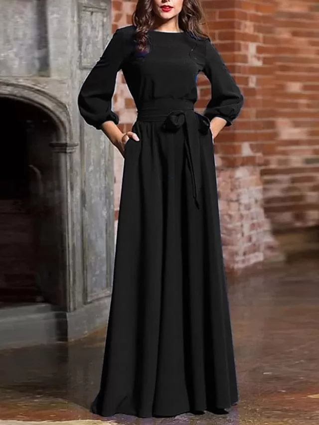 Elegant Long Sleeve Formal Party Dress in Multiple Colors and Sizes