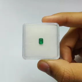 Emerald Gemstone Normal Cut : 0.55cts Natural Untreated Unheated Green Emerald Cushion Shape 6*4mm