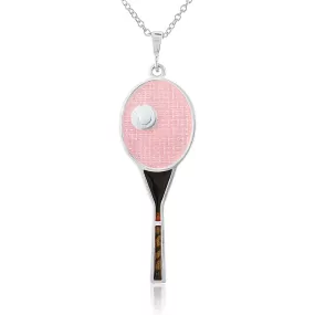 Enamel Tennis Racquet Pendant