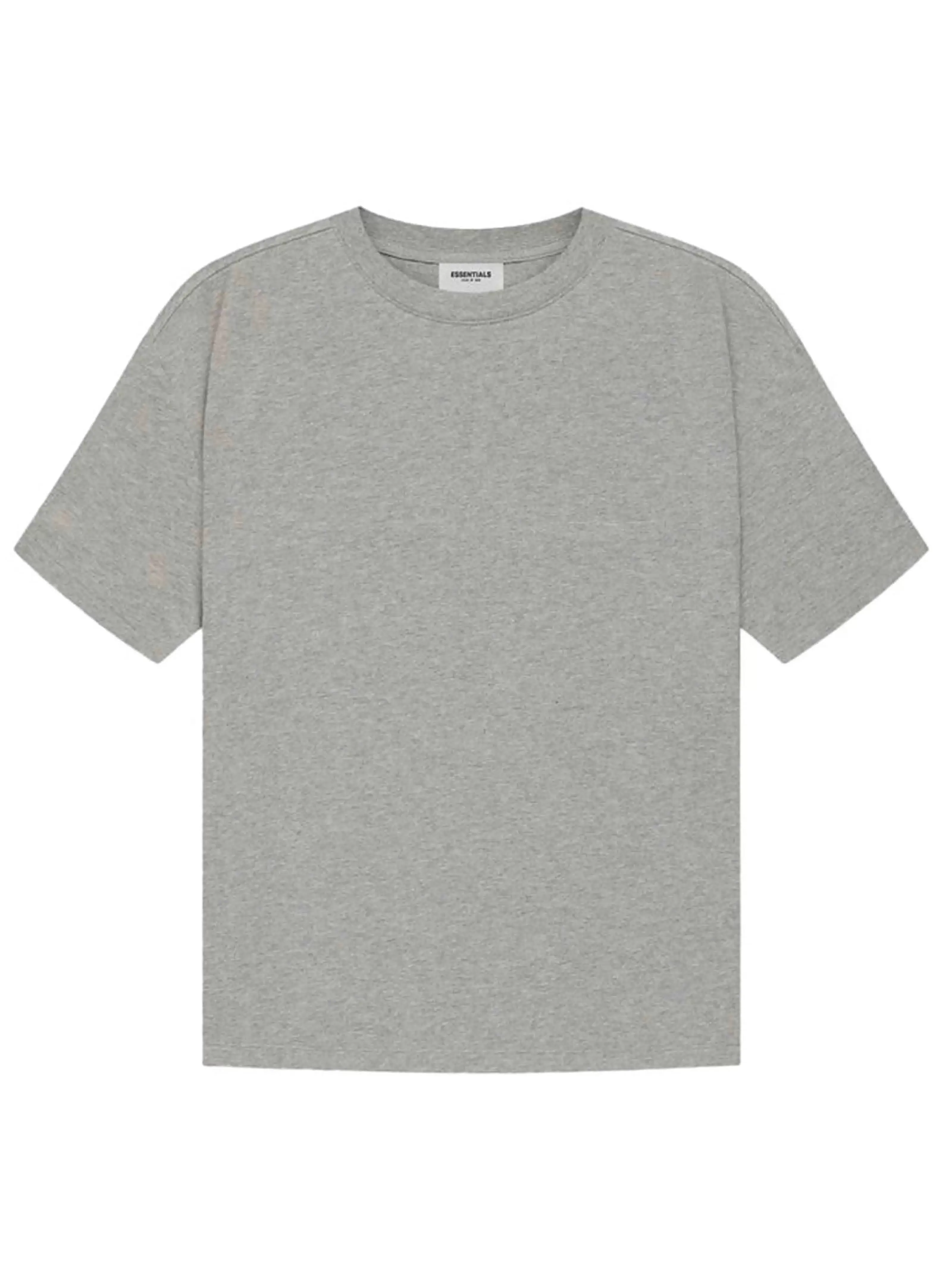 Fear Of God Essentials Back Logo Boxy Tee Dark Heather Oatmeal (SS21)