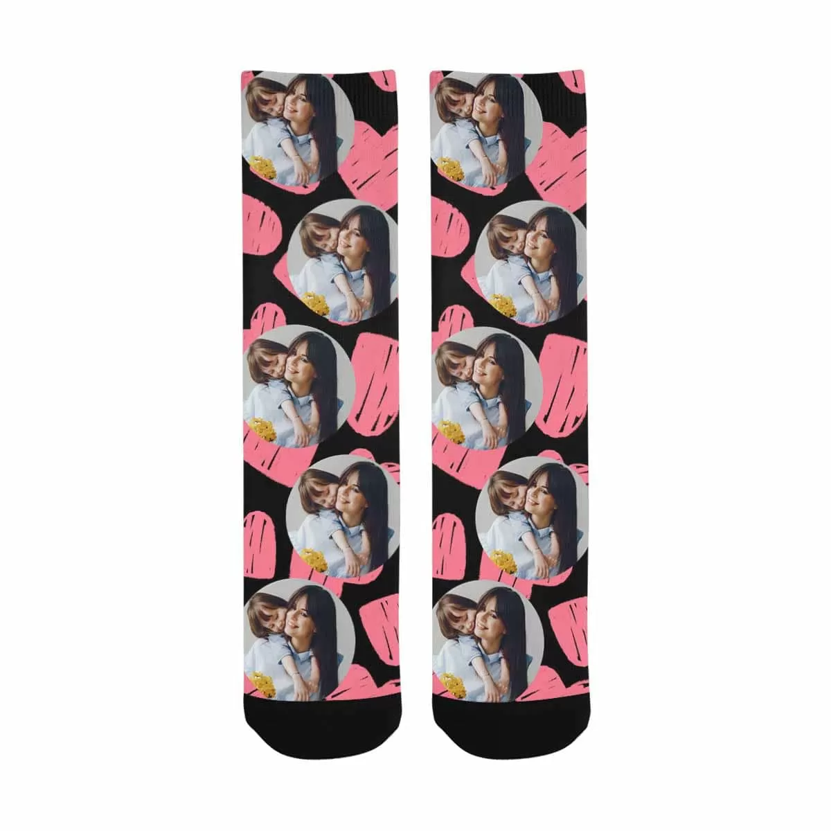 For Mom | Custom Photo Socks We are Together Personalized MOM's Sublimated Crew Socks