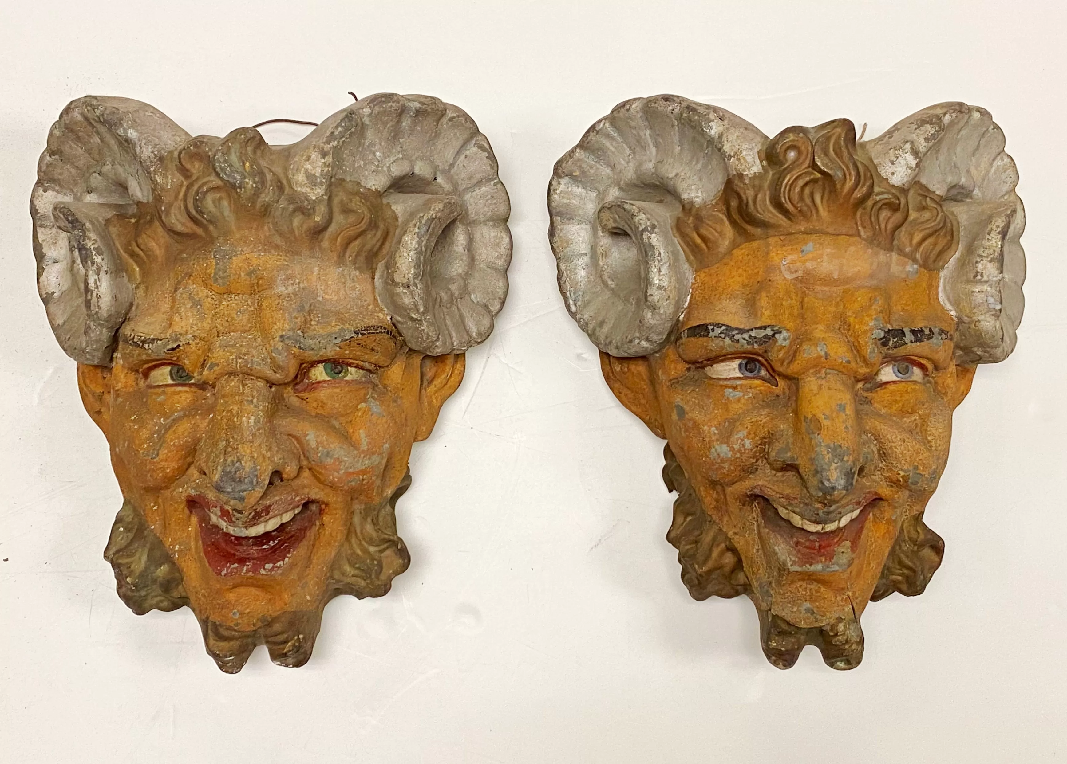 French Satyr Faun Face Wall Ornaments