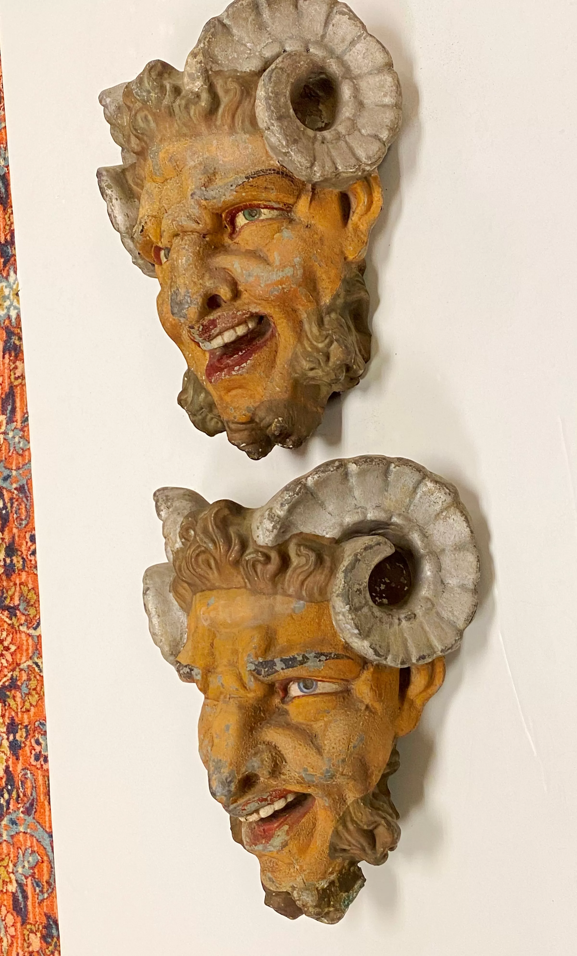 French Satyr Faun Face Wall Ornaments