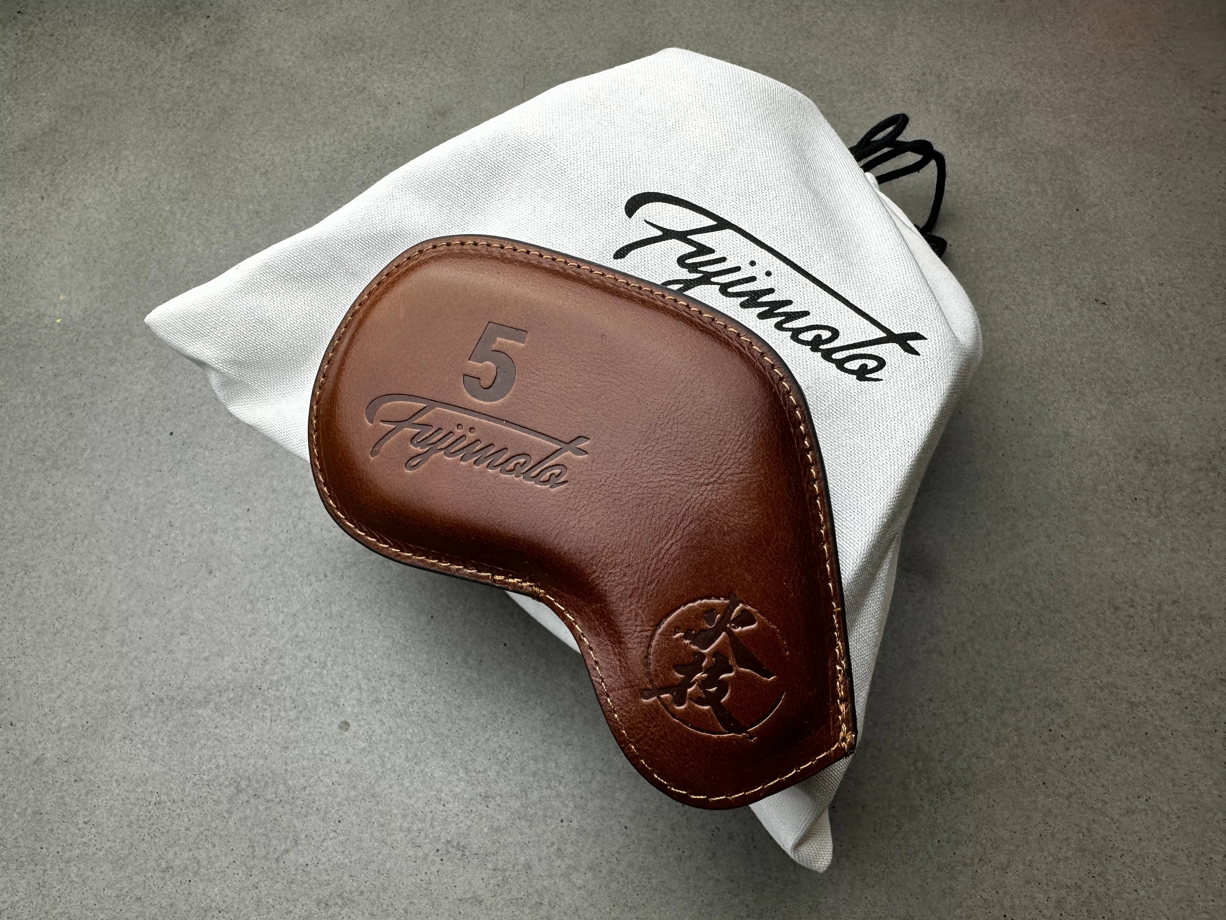 Fujimoto Golf Iron Headcovers Brown Leather