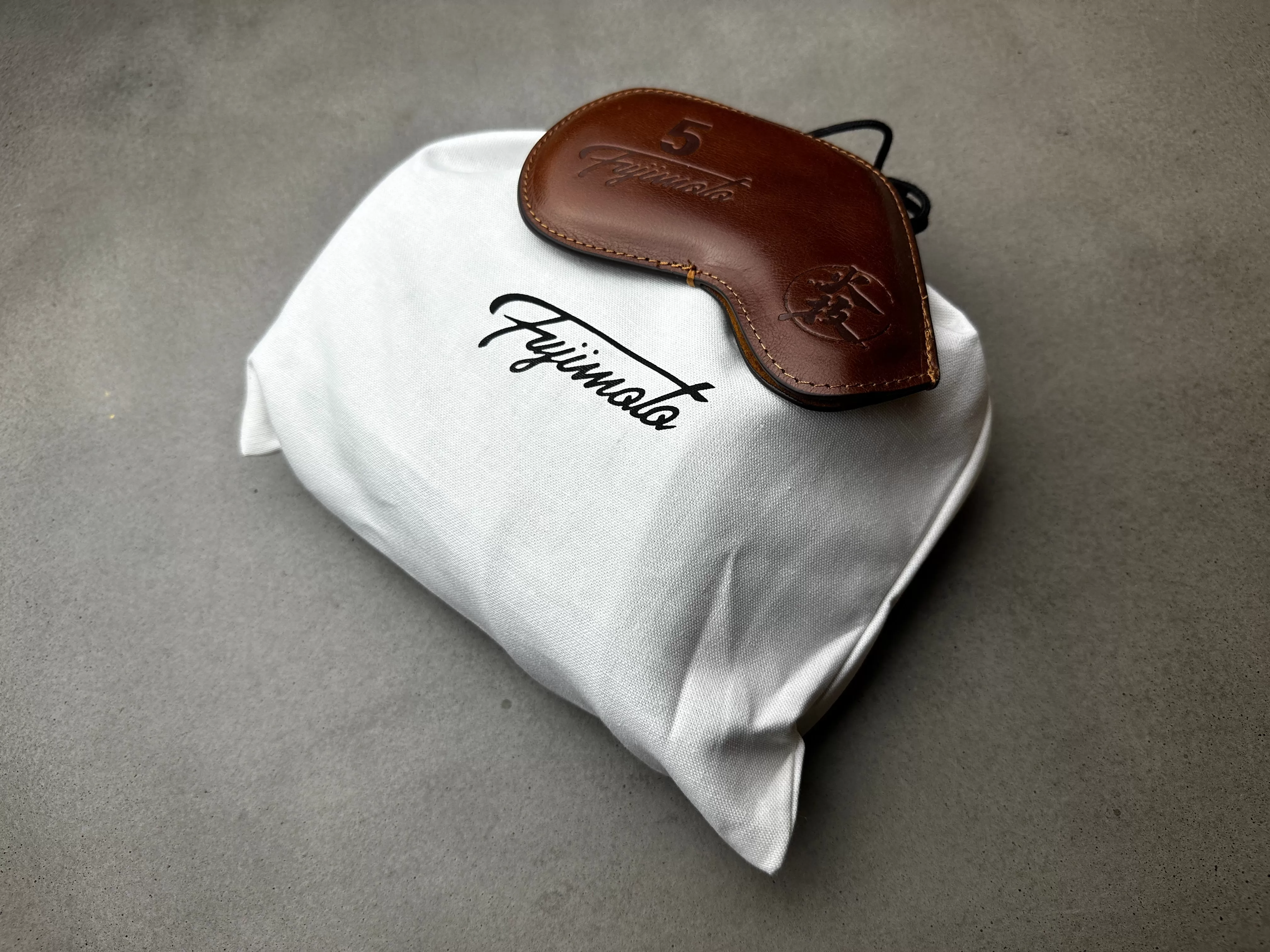 Fujimoto Golf Iron Headcovers Brown Leather