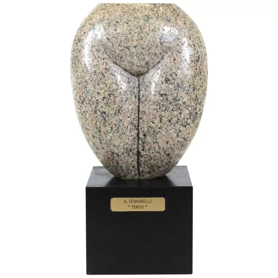 Gennarelli Mid-Century Modern 'Torso' Carved Granite Sculpture