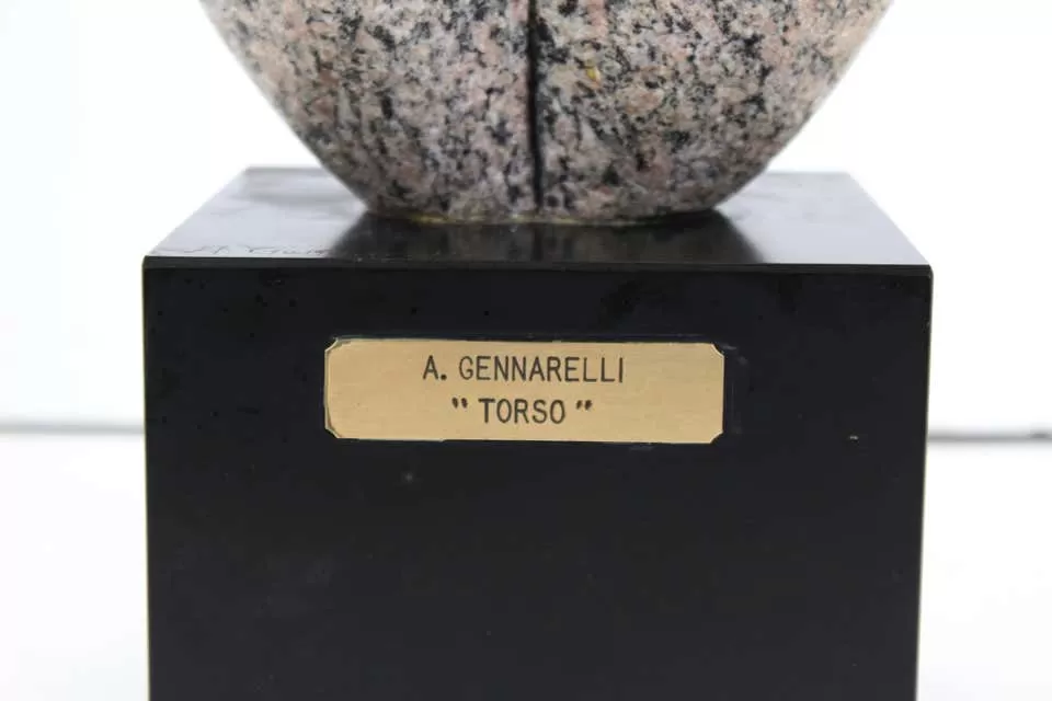 Gennarelli Mid-Century Modern 'Torso' Carved Granite Sculpture