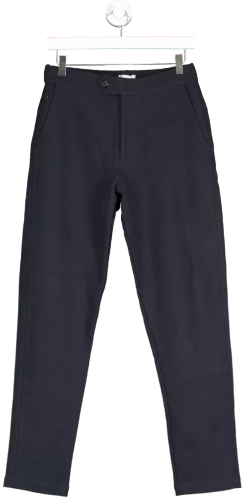 Hamilton & Hare Blue Cotton Blend Trousers UK S