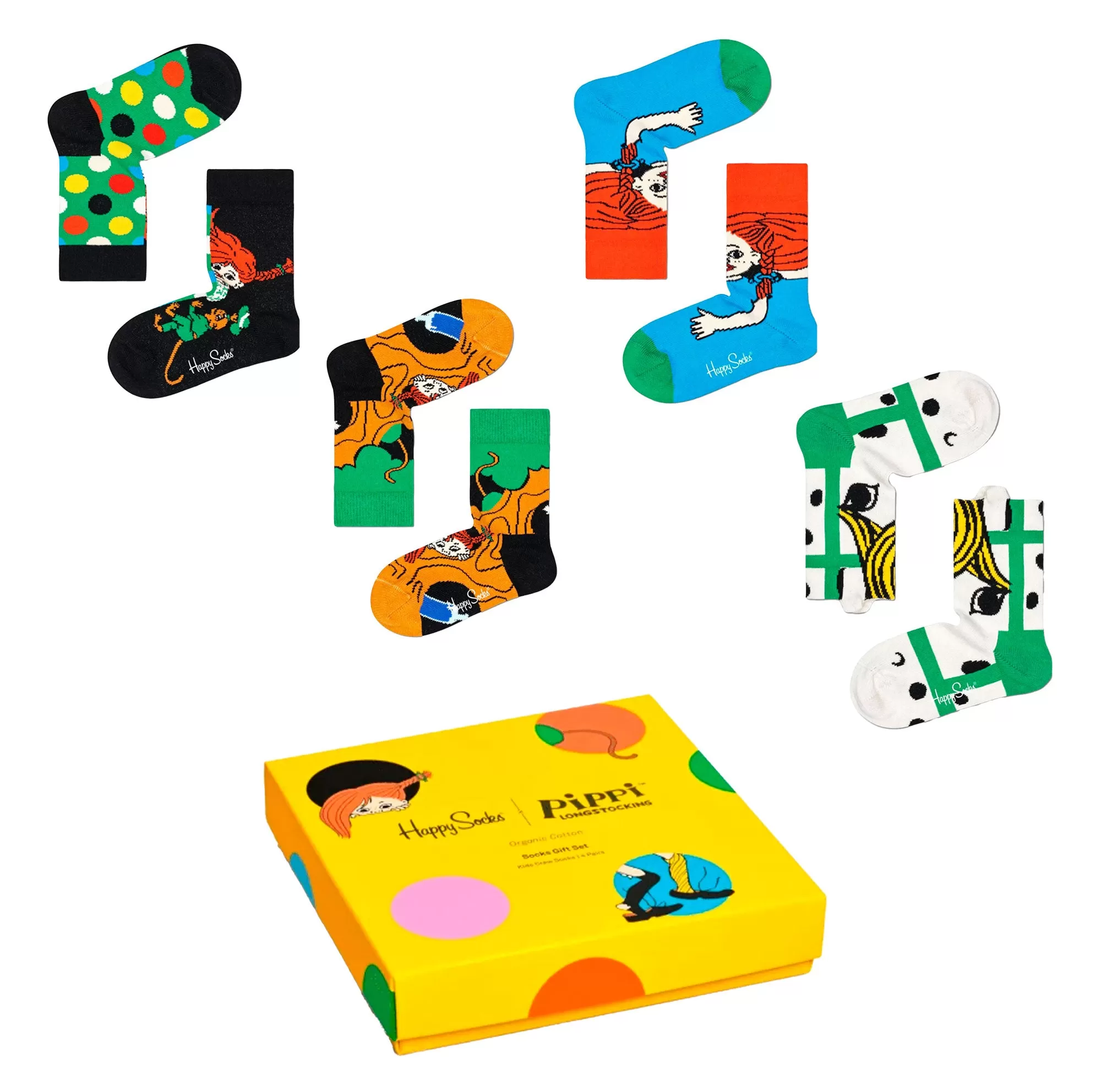 happy socks | set 4 paia calze corte da unisex kids