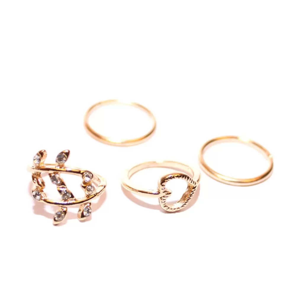 Heart Midi Ring Set