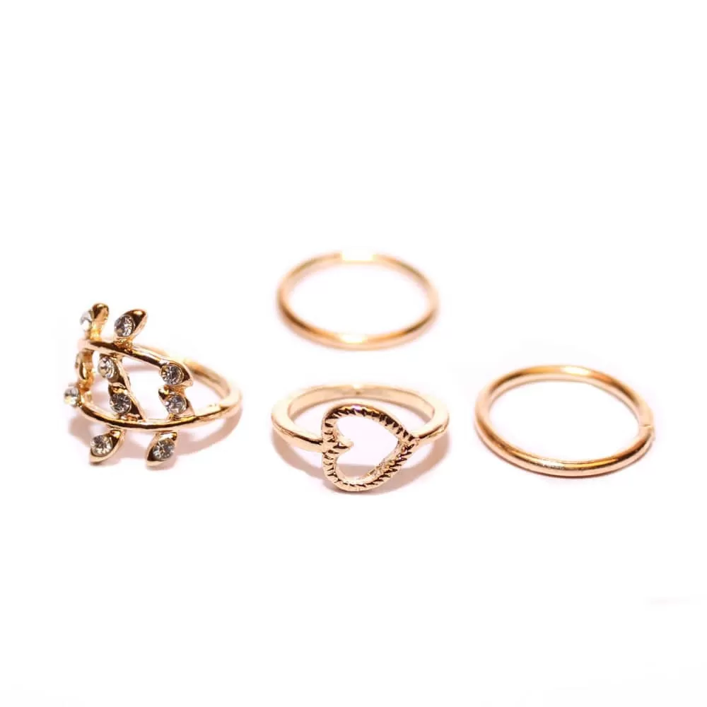 Heart Midi Ring Set