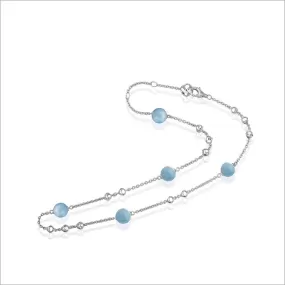 Icona Sterling Silver & Aquamarine 18 Necklace